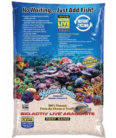 Natures Ocean Natural White Aragonite Live Sand (0,5-1,7 mm) 9,07 kg