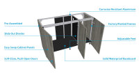 D-D AQUA-Pro Reef 1500 Metal Frame Black Gloss Aquariumsystem 150x60x56cm