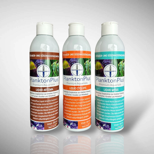 PlanktonPlus Liquid Artemia Mysis Cyclops Sparpaket 3x 250ml