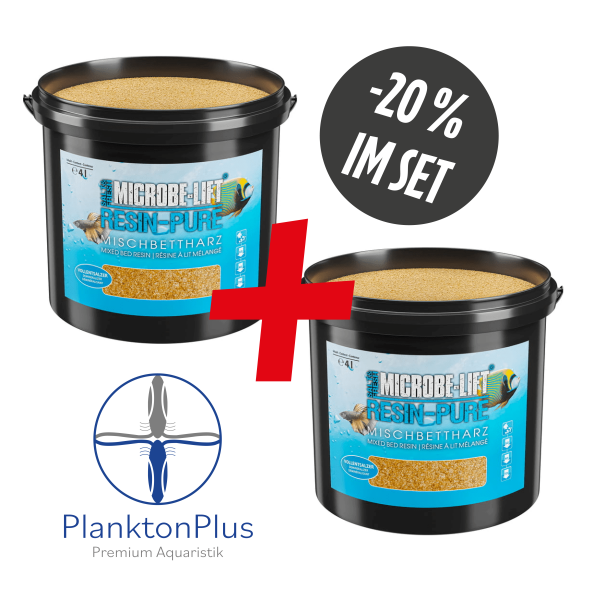 Microbe-Lift Resin Pure Mischbettharz 4 Liter Eimer Sparset (2 St.)