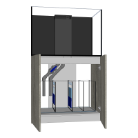 D-D AQUA-Pro Reef 900 Anthracite Matt 90x50x60cm Aquariumsystem mit Holzschrank